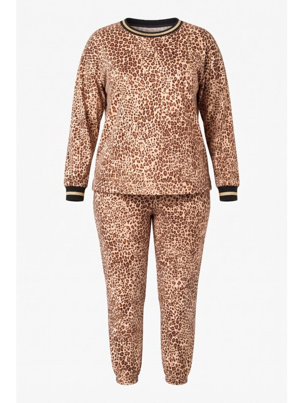 Simply Vera Vera Wang Pajama Set Womens 1X Leopard Fleece 2 Piece NWT
